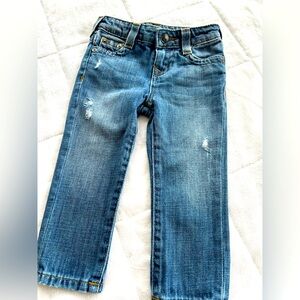 TRUE RELIGION Girl Blue Jeans Denim Size 24 Months like new